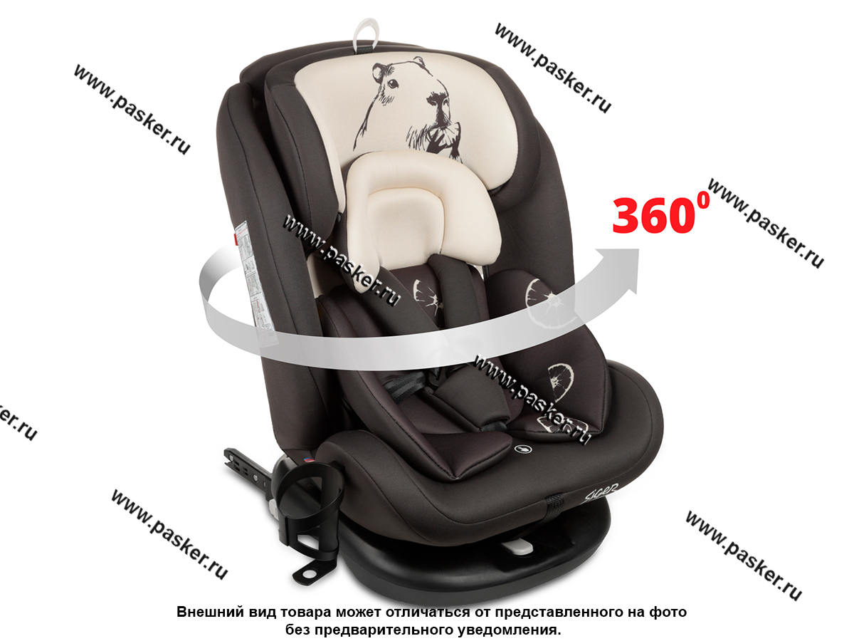 Кресло детское SIGER Престиж Isofix Lux группа 0,1,2,3 от 9-36кг капибара