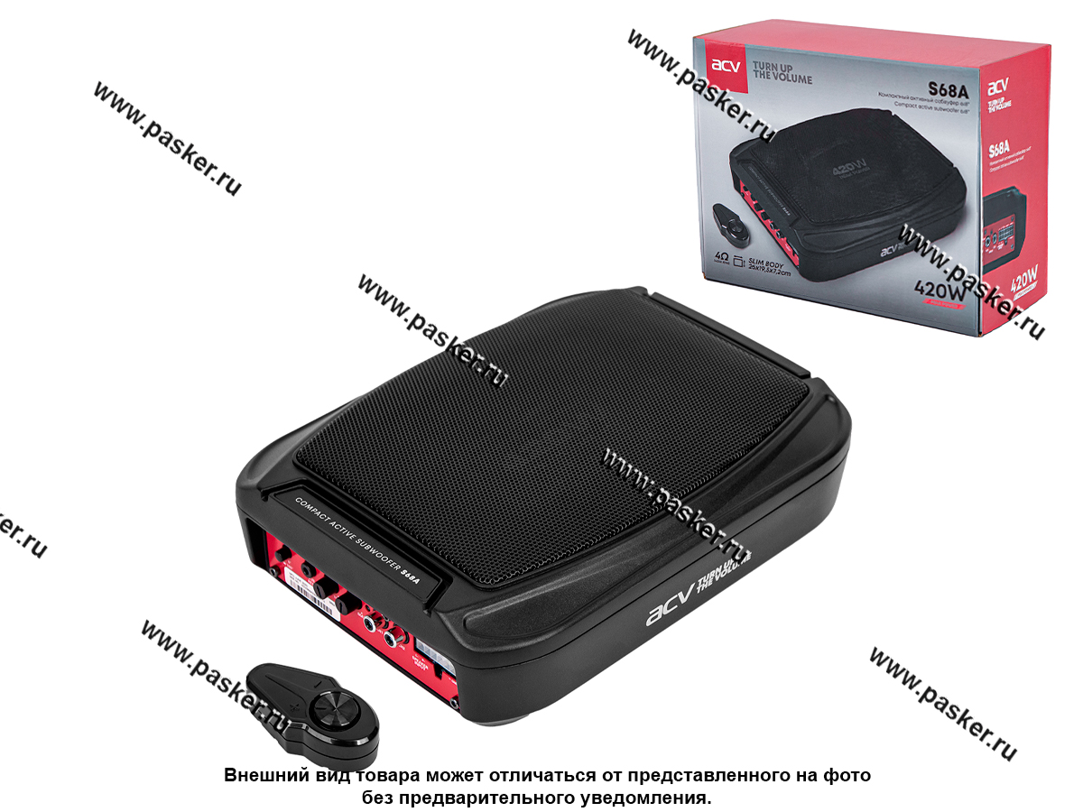 Сабвуфер активный под сиденье ACV S68A 140Вт