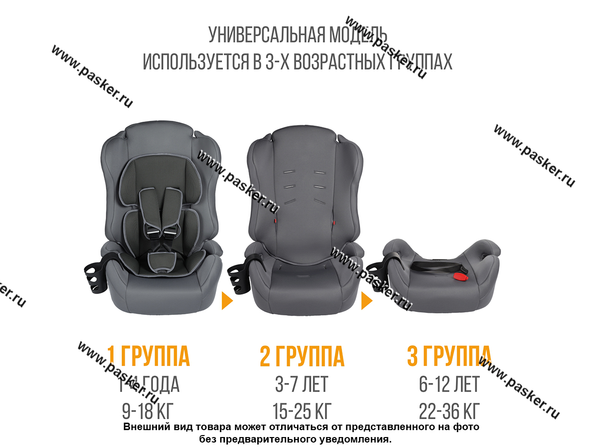 Кресло детское Zlatek ZL513 Lux группа 1,2,3 от 9-36кг карбон