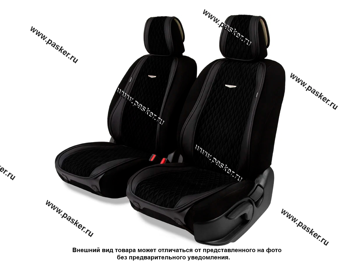Накидки на сиденье AUTOBJOGRAPHY AUT-600 BK/BK алькантара эко-кожа черный