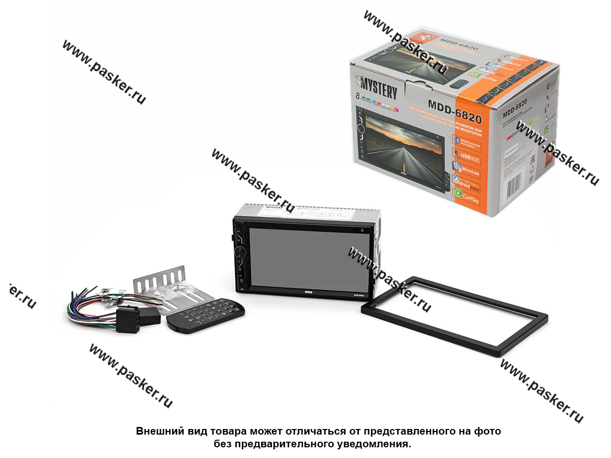 Автомагнитола 2DIN MYSTERY 6.8 поддержка ANDROID AUTO и CarPlay/FM/USB/ Bluetooth 4х50W MDD-6820 65882 купить по выгодной цене в интернет-магазине  