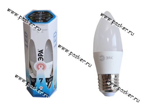 Лампа светодиодная ЭРА LED smd B35-7w-842/840-E27 нейтр. свет