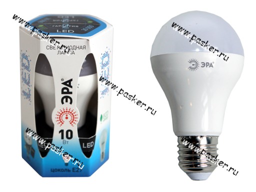 Лампа светодиодная ЭРА LED smd A60-10/11w-842/840-E27 NEW нейтр. свет