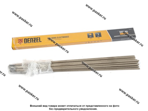 97516 Электрод сварочный DER-46 диам 4мм 1кг рутиловое покрытие Denzel 97516