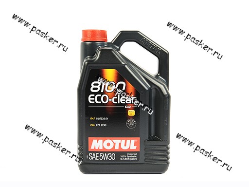 Масло Motul  5W30 8100 Eco-clean C2 API SM/CF 5л син