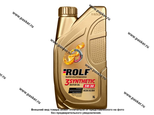 Масло ROLF  5W30 3-Synthetic ACEA A3/В4 1л син SALE
