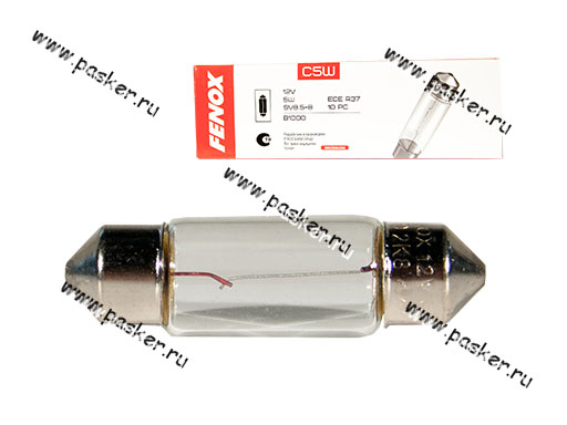 Лампа 12V5W SV8.5-8 35мм FENOX B1000