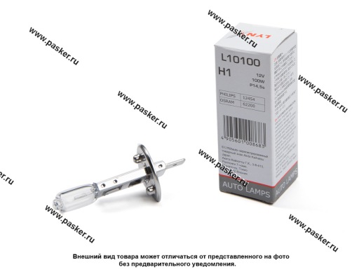 L10100 Лампа галоген 12V H1 100W P14.5S LYNXauto L10100