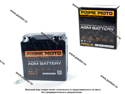Аккумулятор PRIME MOTO AGM CT 1205 113х70х89 обр/п с/эл PB5L-B