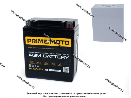Аккумулятор PRIME MOTO AGM CT 1207 114х71х131 обр/п с/эл PTX7L-BS