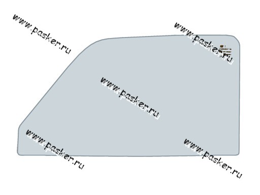 Стекло передней двери 21213 КМК GLASS 820х438 VAZS0070