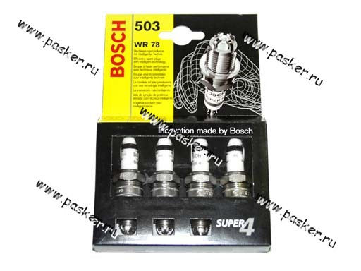 0242232803 | 2108-3707010-12 Свечи BOSCH SUPER-4 2108-099 WR78 4-х электродные 803
