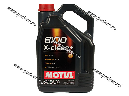 Масло Motul  5W30 8100 X-clean+ ACEA C3 LL-04 M 5л син 106377/111684