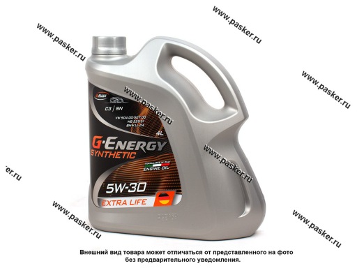Масло G-Energy 5W30 Synthetic Extra Life 4л син