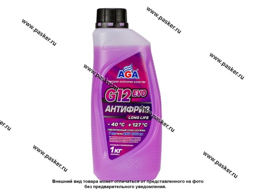 Антифриз AGA-42 G12 evo AGA328LL 1кг фиолетовый