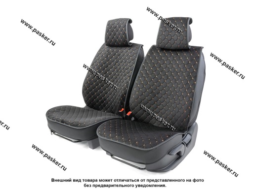 Накидка на сиденье AUTOPROFI CarPerfomance CUS-2012 BK/BE алькантара черные/бежевые