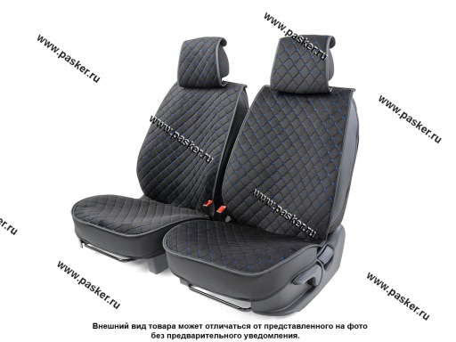 Накидка на сиденье AUTOPROFI CarPerfomance CUS-2012 BK/BL алькантара черные/синие