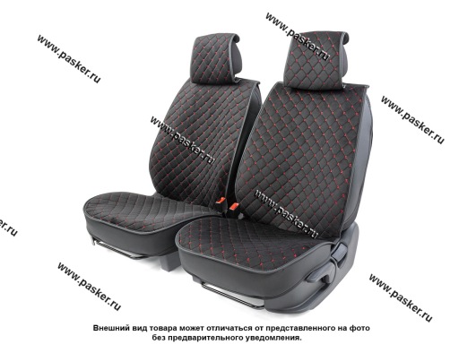 Накидка на сиденье AUTOPROFI CarPerfomance CUS-2012 BK/RD алькантара черные/красные