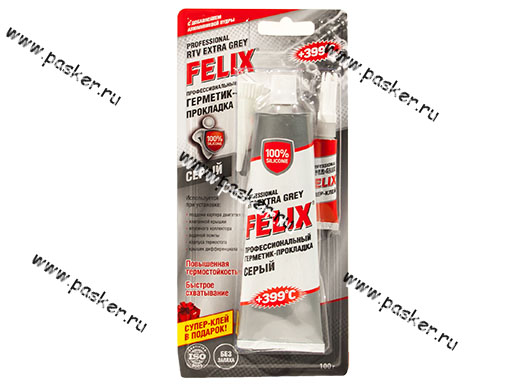 Герметик FELIX 100гр высокотемпературный серый