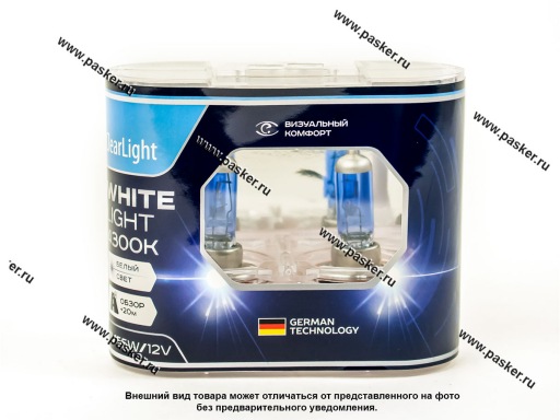 Лампа галоген 12V H11 55W PGJ19-2 ClearLight WhiteLight MLH11WL 4300К