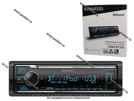 Автомагнитола KENWOOD USB/Bluetooth 4х50Вт KMM-BT306