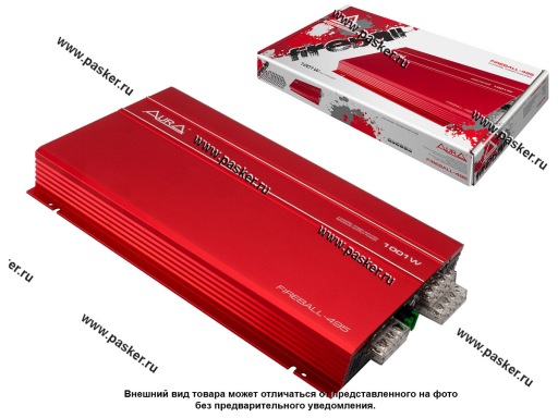 Усилитель AURA FIREBALL-495 4-канальный 4x75W 4/4x96W 2RMS 355x218x47мм