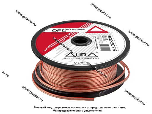 Провод акустический 2х0,75мм 18AWG OFC прозрачный AURA SCC-3075