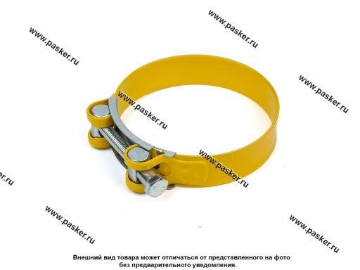 Хомут COMFORT 104-112 силовой одноболтовый желтый