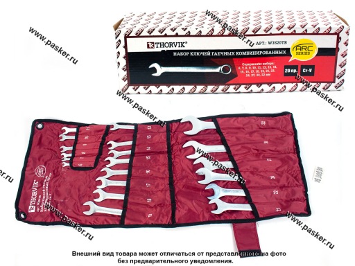 Ключи комбинированные 20 предметов 6-32 Thorvik W3S20TB