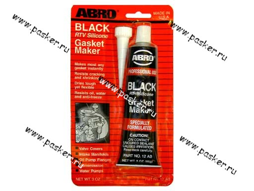 Герметик ABRO 85гр силиконовый черный