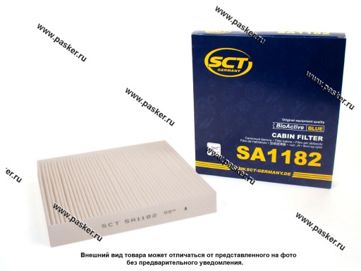 SA1182 Фильтр салонный Mitsubishi ASX Lancer Nissan Almera Primera 95-00 Subaru Forester 02-05 SCT SA 1182