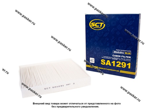 SA1291 Фильтр салонный Skoda Fabia Rapid VW Polo Audi A1 Seat Toledo 08- SCT SA1291