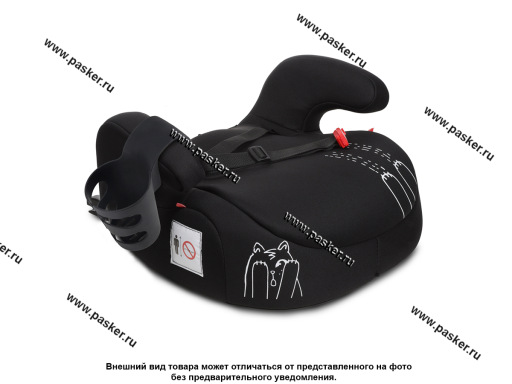 Кресло детское SIGER Бустер FIX Lux от 22-36кг черный шкода