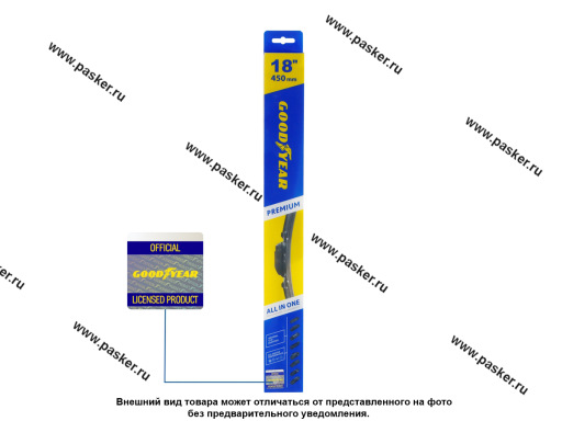 Щетки стеклоочистителя 45см универсальная Goodyear PREMIUM бескаркасная