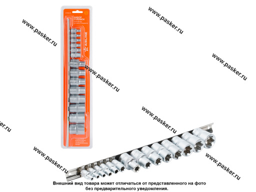 Головки торцевые 1/2 и 1/4 TORX 14 предметов E4-E24 AIRLINE AT-BS-35