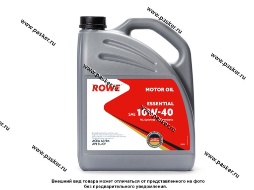 Масло ROWE 10W40 ESSENTIAL API SL/CF ACEA A3/B4 4л син