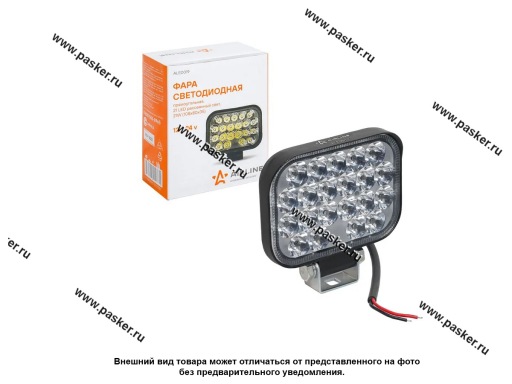 Фара светодиодная прямоугольная 21W 12/24V AIRLINE 21LED рассеиваемый поток света ALED019