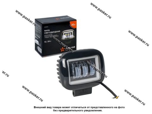 Фара светодиодная прямоугольная 30W 12/24V AIRLINE четкая световая граница ALED016 PRO