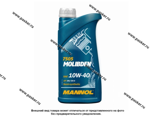Масло Mannol 10W40 Molibden API SN/CH-4 501.01/505.00 1л п/с MN7505-1