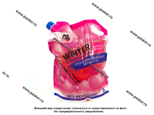 Жидкость незамерзающая AUTOEXPRESS 3л до -10 упаковка дойпак с запахом BUBLE GUM