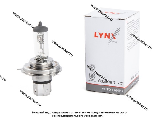 Лампа галоген 12V H4U 100/80W PU43T LYNXauto L10400