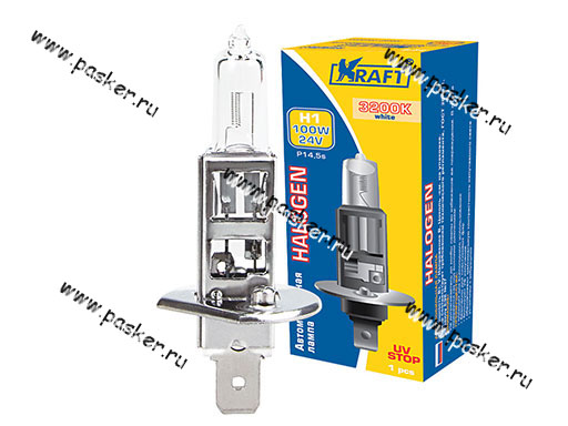 KT 700003 Лампа галоген 24V H1 100W P14.5s KRAFT 700003
