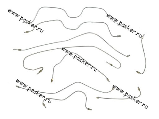 Тормозные трубки 2121 без магистральной 9шт 2121-3506000
