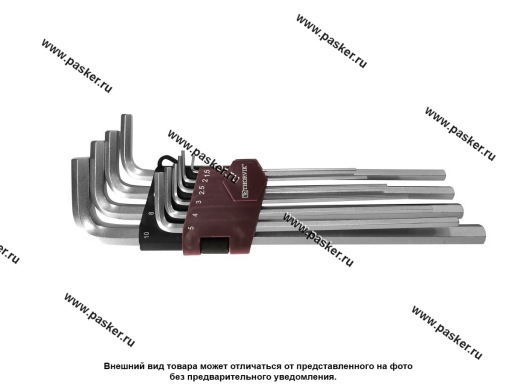 Ключи шестигранные 10 предметов 1,5-10 удлиненные Thorvik HKL10S