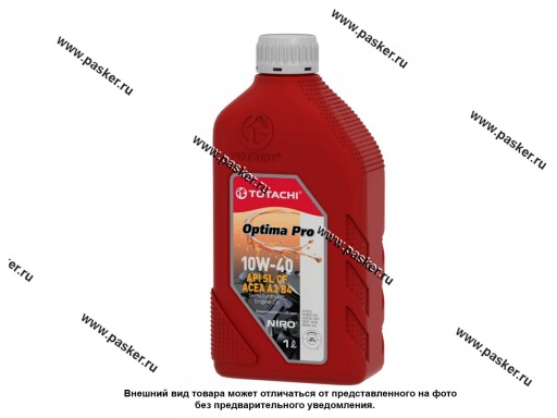 Масло TOTACHI NIRO 10W40 Optima PRO API SL/CF ACEA A3/B4 1л п/с