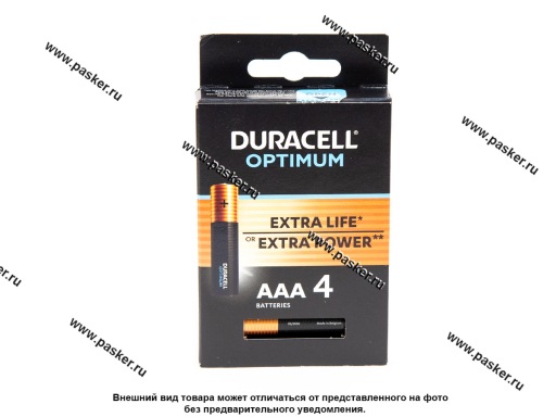 Батарейка DURACELL LR03 ААА BL-4 Optimum