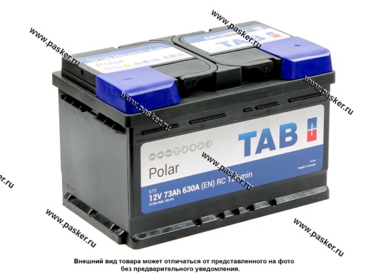 Аккумулятор TAB Polar 73Ач EN630 278х175х175 57309 обр/п низкий