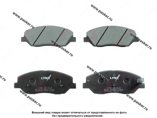 BD3615 | 581012BA10 Колодки тормозные Hyundai Santa Fe 06- передние LYNXauto BD3615