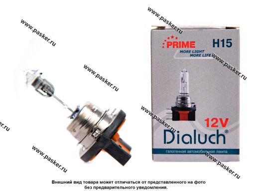 Лампа галоген 12V H15 55/15W PGJ23t-1 DiaLuch Prime