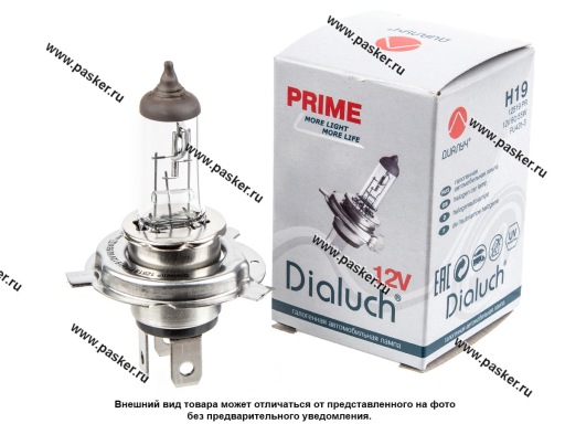 Лампа галоген 12V H19 60/55W PR PU43t-3 DiaLuch Prime